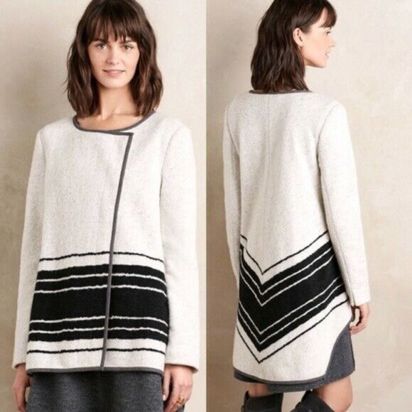 Anthropologie Elevenses Ardsley Wool Coat Sz XS - Picture 1 of 5